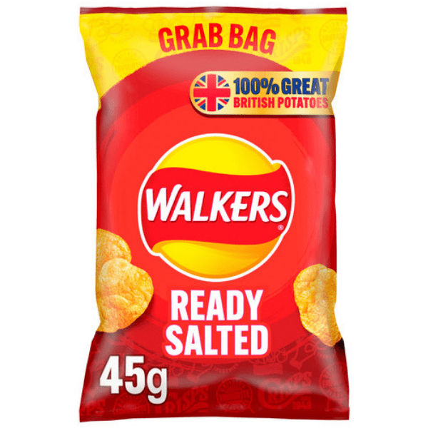 Walkers Ready Salted Crisps Grab Bags 32x45g