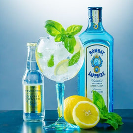 Bombay Sapphire, tonic & Balloon glass bundle