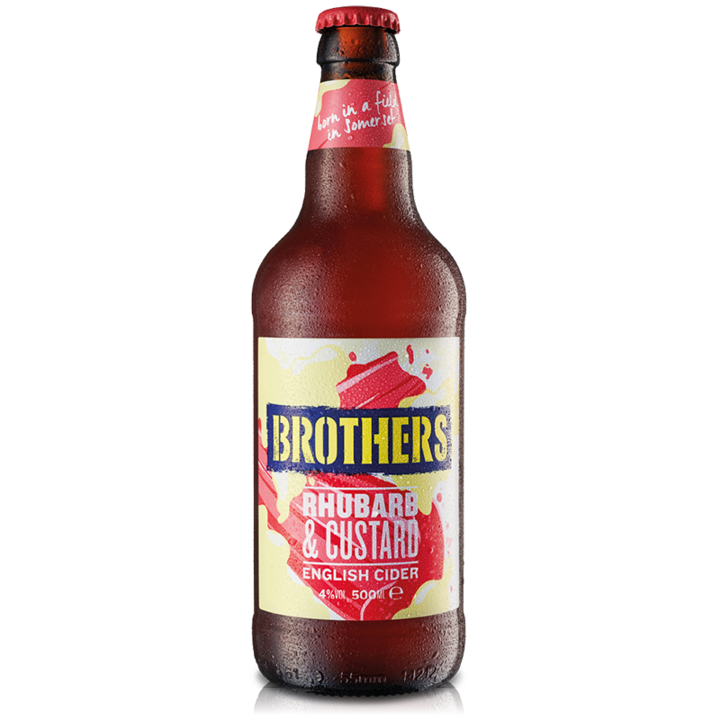 Brothers Rhubarb & Custard Cider Bottles 12x500ml