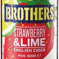 Brothers Strawberry & Lime Cider Bottles 12x500ml