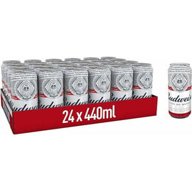 Budweiser Lager Beer Cans 24 x 440ml - Beer