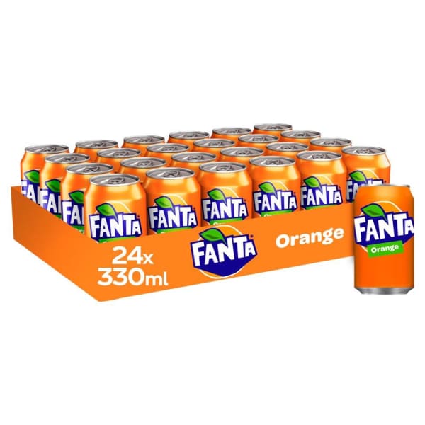 Fanta Orange Cans 24 x 330ml - Soft Drink