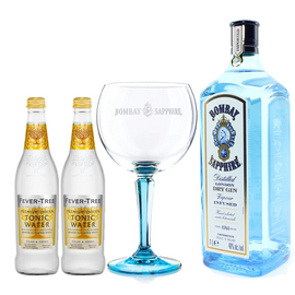 Bombay Sapphire, tonic & Balloon glass bundle