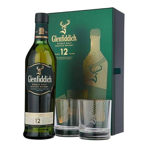 Glenfiddich 12 Year Old - Two Glass Gift Pack