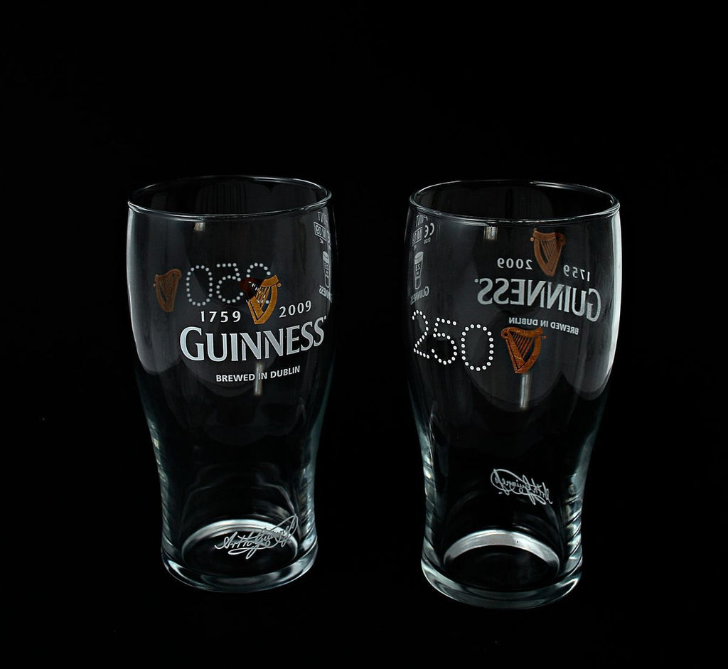 Guinness 250 Years Anniversary Pint Glasses - Limited Edition (Set of 2)