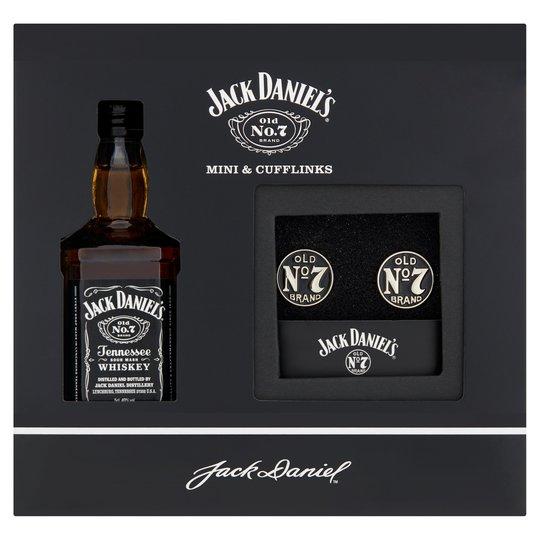 Jack Daniels Mini Bottle & Cufflinks