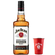 Jim Beam Bourbon and Metal Cup Gift Set