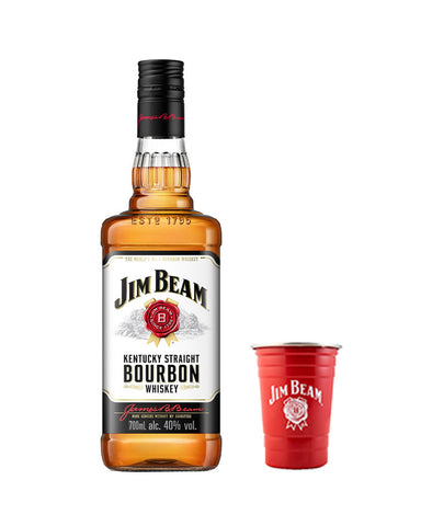 Jim Beam Bourbon and Metal Cup Gift Set