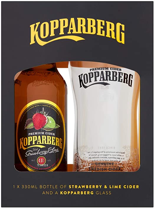 Kopparberg Strawberry & Lime Cider & Glass Gift Set 330ml