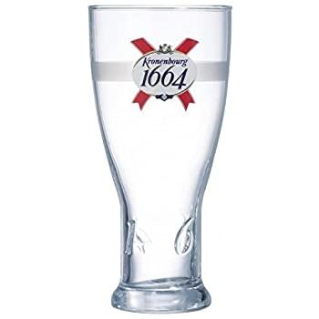 Kronenbourg 1664 French Beer Pint Glass Tulip Style (127)
