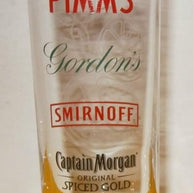 Pimm's, Smirnoff, Gordon's, Captain Morgan's Spiced Glass