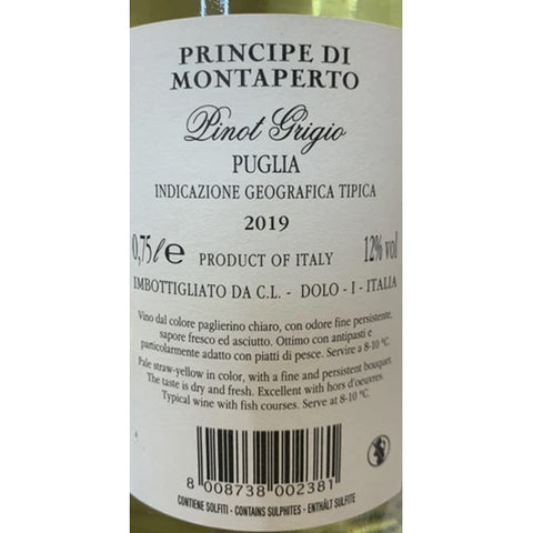 Principe Di Montaperto Pinot Grigio 75cl
