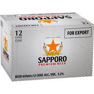 Sapporo Premium Beer Can 650ml