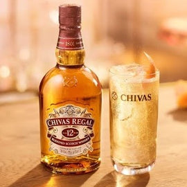 Chivas Regal 12 Year Old Blended Scotch Whisky Highball Glass Gift Set 70cl