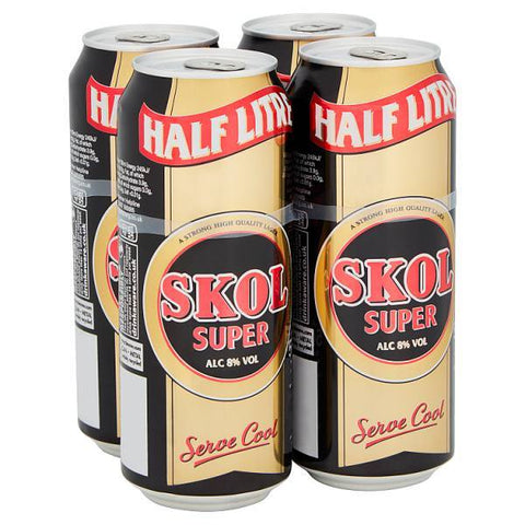 Skol Super Strong Lager Beer Cans 24x500ml