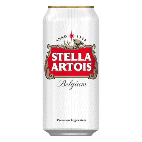 Stella Artois Belgium Premium Lager Beer Cans 24 x 440ml - Beer