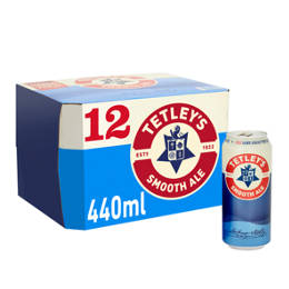 Tetley's Smooth Ale Beer 12x440ml Cans