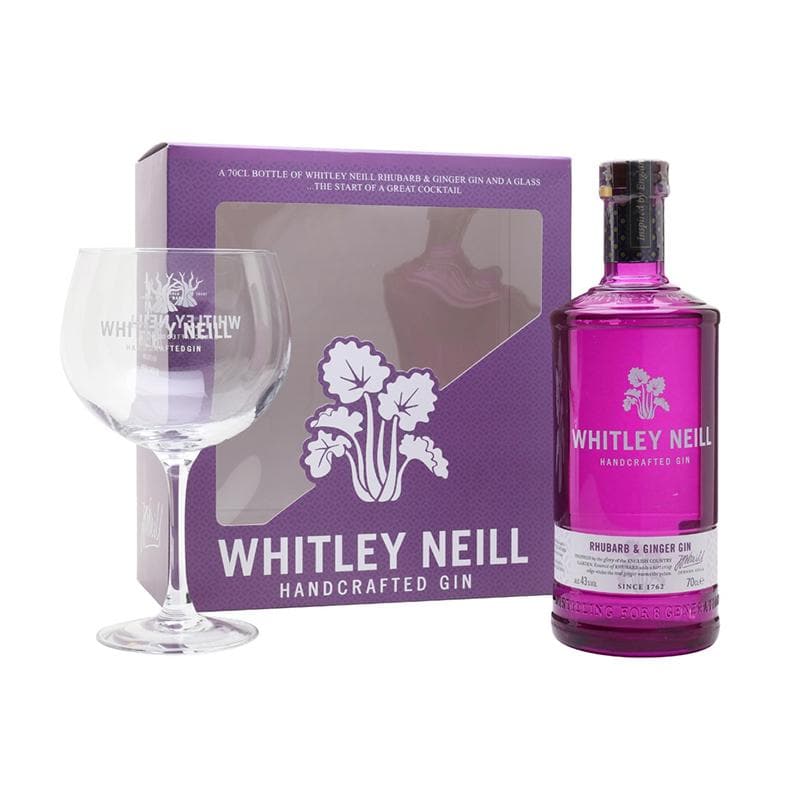 Whitley Neill Rhubarb and Ginger Gin 70cl & Glass Gift Set